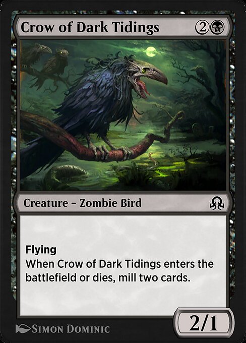 Crow of Dark Tidings (Shadows over Innistrad Remastered #104)