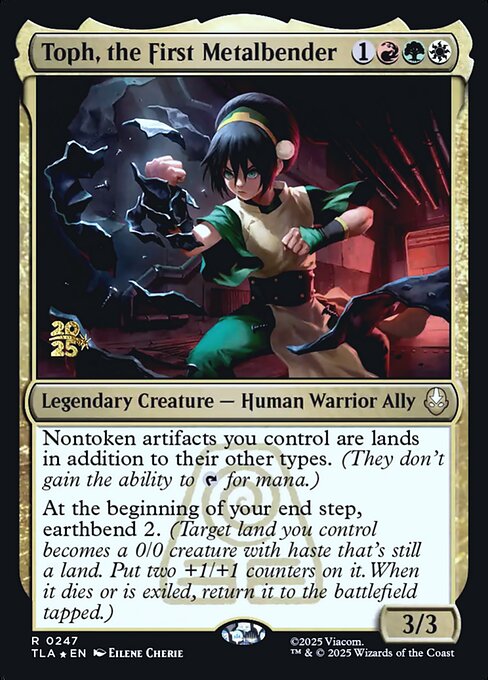 Toph, the First Metalbender magic the gathering card art