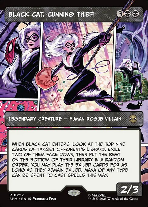 Black Cat, Cunning Thief magic the gathering card art