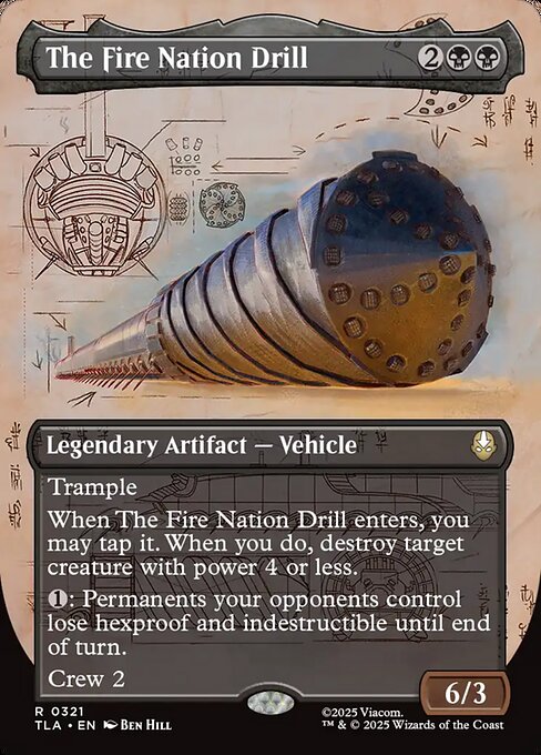 The Fire Nation Drill magic the gathering card art