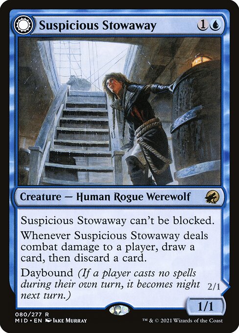 Suspicious Stowaway // Seafaring Werewolf card image