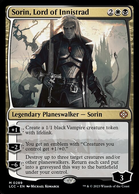Sorin, Lord of Innistrad (lcc) 289 Sorin, Lord of Innistrad (lcc) 289