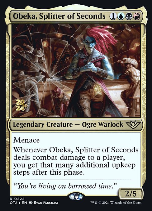Obeka, Splitter of Seconds (Outlaws of Thunder Junction Promos #222s)