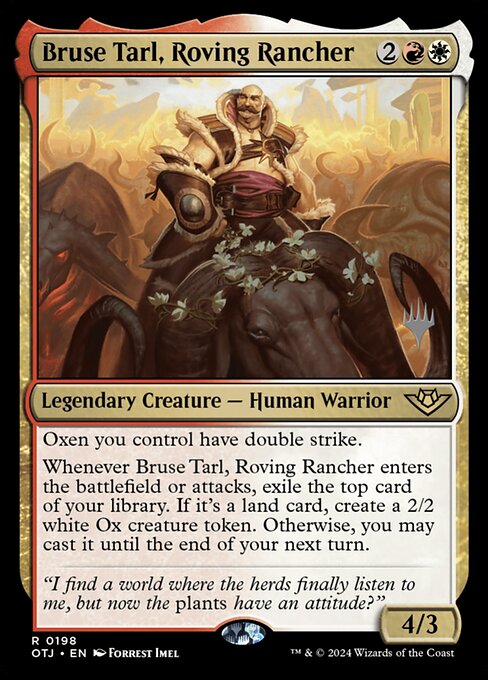 Bruse Tarl, Roving Rancher (Outlaws of Thunder Junction Promos #198p)
