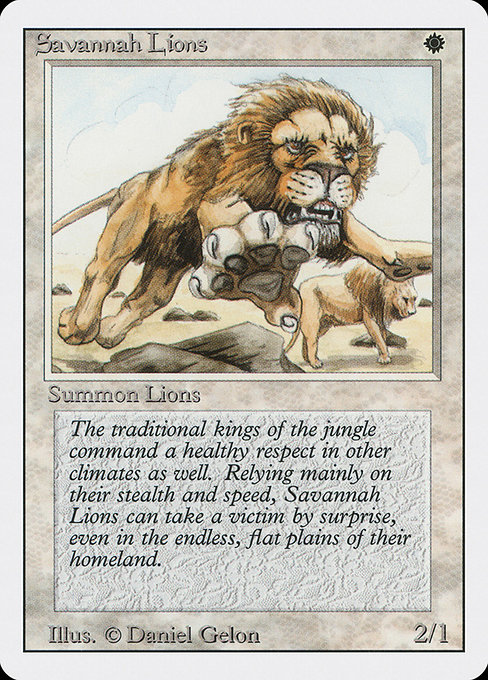 Savannah Lions · Revised Edition (3ED) #39 · Scryfall Magic The