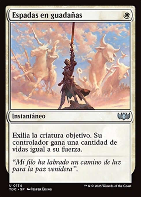 Espadas en guadañas