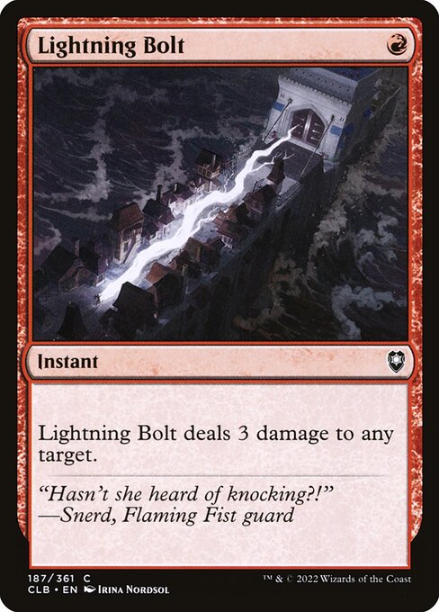 Lightning Bolt (Commander Legends: Battle for Baldur's Gate #187)