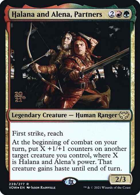 Halana and Alena, Partners (Innistrad: Crimson Vow Promos #239s)