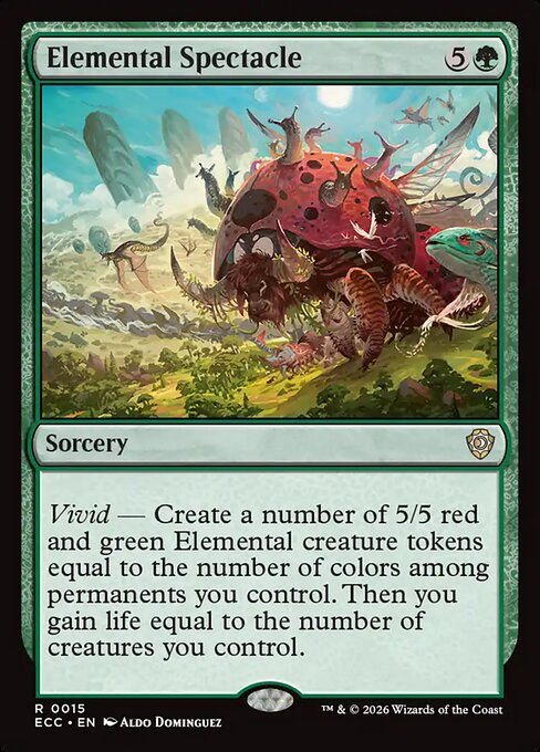 Elemental Spectacle magic the gathering card art