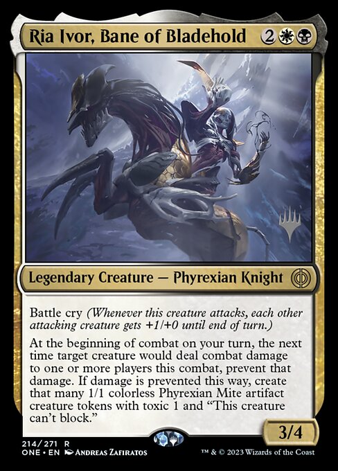 Ria Ivor, Bane of Bladehold (Phyrexia: All Will Be One Promos #214p)