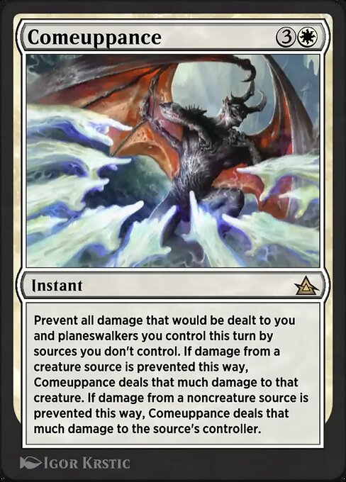 Comeuppance magic the gathering card art
