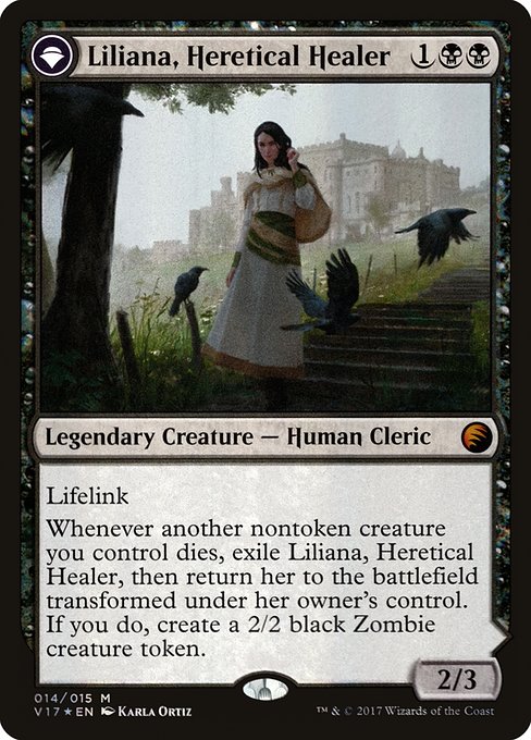 Liliana, Heretical Healer // Liliana, Defiant Necromancer (V17)