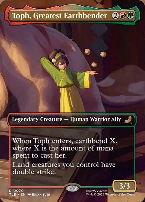 Toph, Greatest Earthbender magic the gathering card art