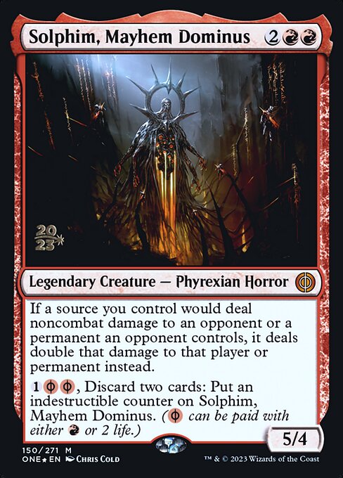 Solphim, Mayhem Dominus (Phyrexia: All Will Be One Promos #150s)