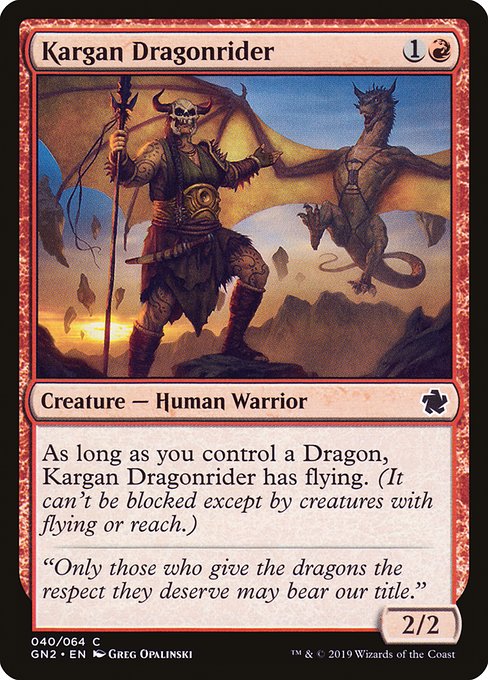 Kargan Dragonrider (Game Night 2019 #40)