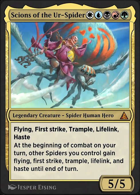 Cosmic Spider-Man magic the gathering card art