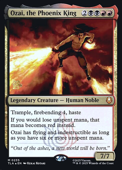 Ozai, the Phoenix King magic the gathering card art
