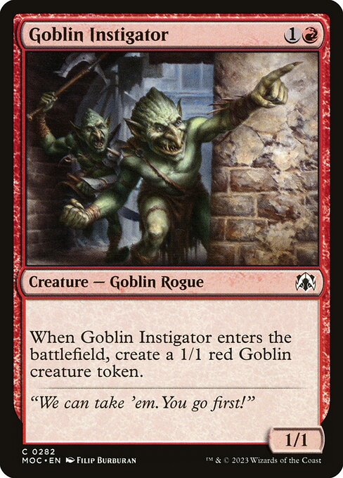 Goblin Instigator (March of the Machine Commander #282)