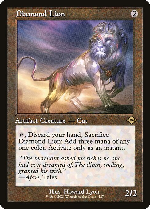 Diamond Lion (Retro Frame)