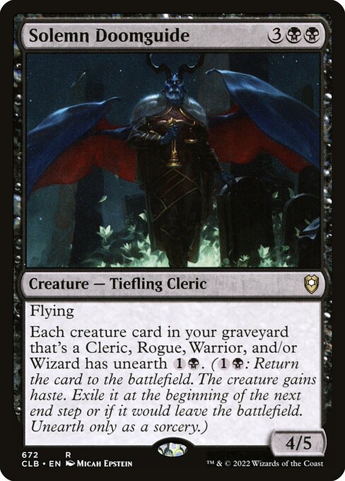 Solemn Doomguide (clb) 672 Solemn Doomguide (clb) 672