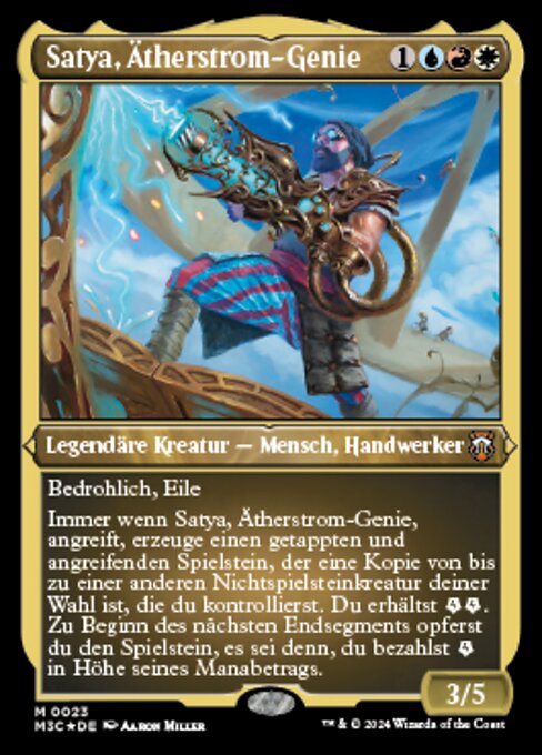 Satya, Aetherflux Genius (Modern Horizons 3 Commander #23)