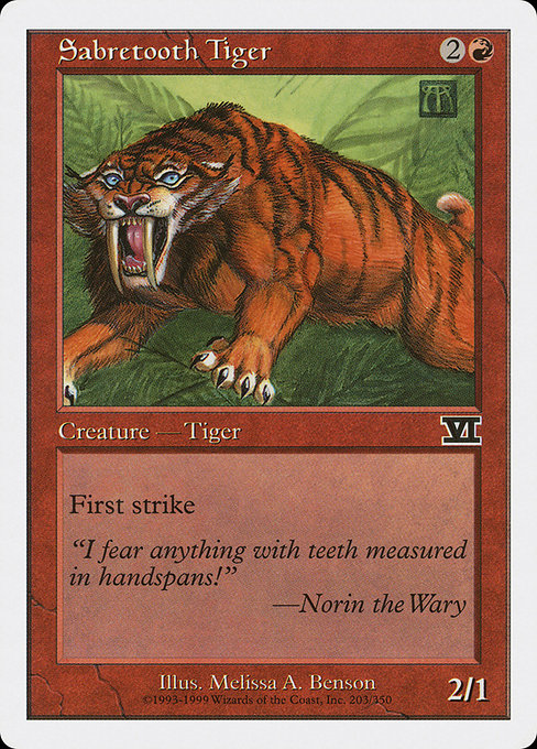 Sabretooth Tiger (Classic Sixth Edition #203)