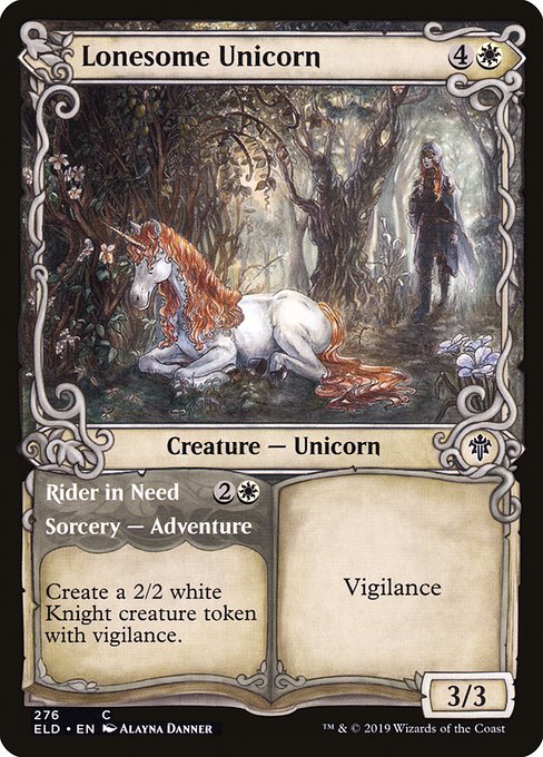 Lonesome Unicorn // Rider in Need (Throne of Eldraine #276)