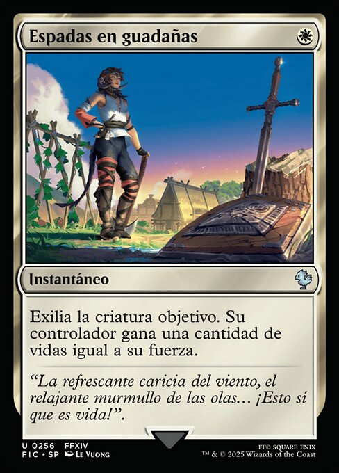 Espadas en guadañas