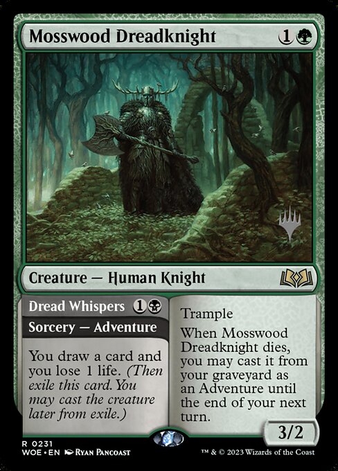 Mosswood Dreadknight // Dread Whispers (Wilds of Eldraine Promos #231p)