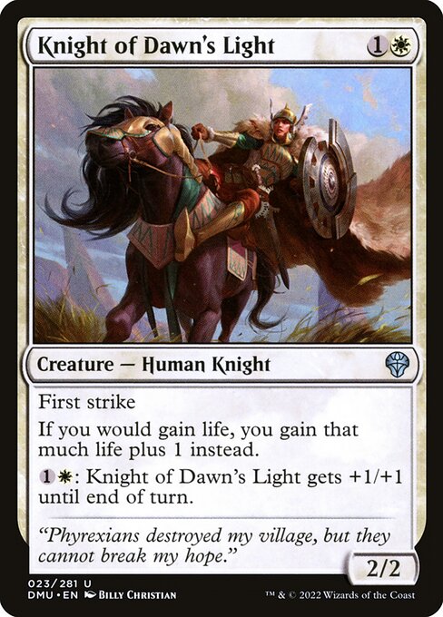 Chevalière de la lumière de l'aube|Knight of Dawn's Light