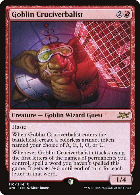 Goblin Cruciverbalist (Unfinity #110)