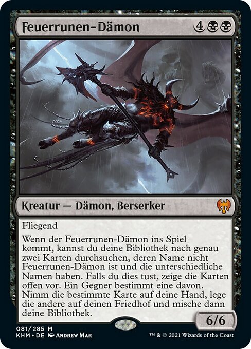 Burning-Rune Demon (Kaldheim #81)