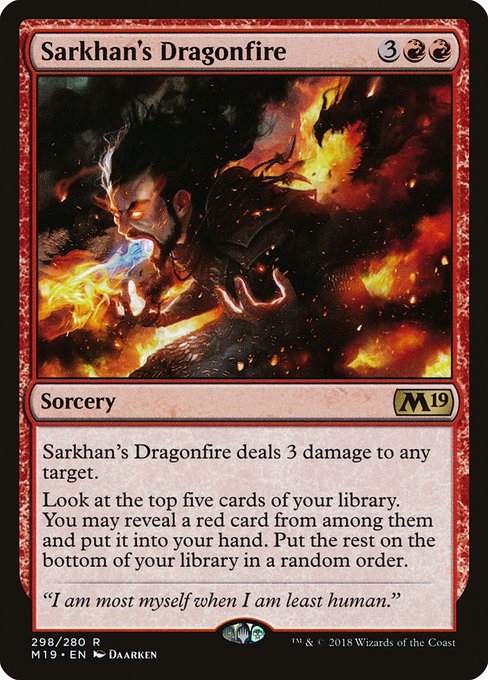 Feu des dragons de Sarkhan|Sarkhan's Dragonfire
