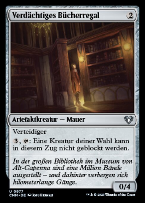Suspicious Bookcase (Commander Masters #977)