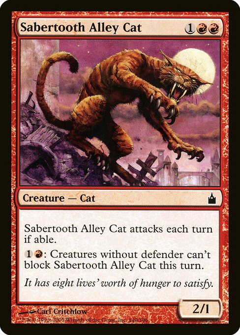 Sabertooth Alley Cat (Ravnica: City of Guilds #140)