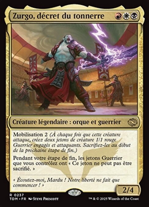 Zurgo, décret du tonnerre