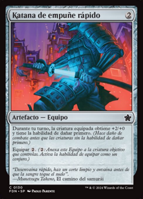 Katana de empuñe rápido