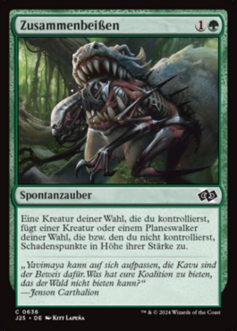 Zusammenbeißen