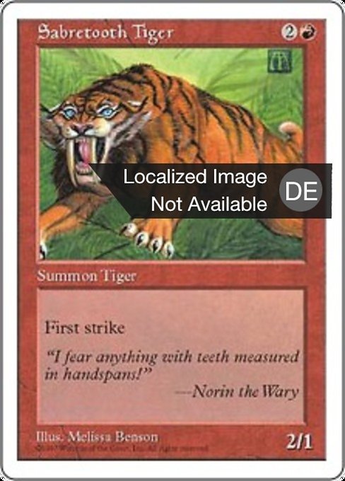 Sabretooth Tiger (Fifth Edition #264)