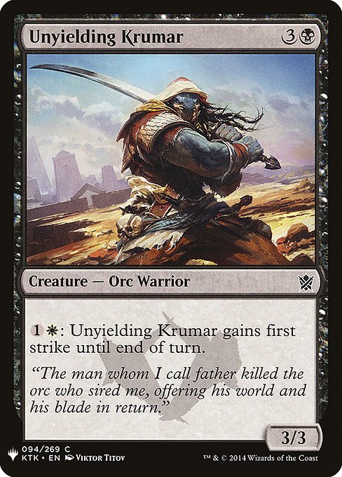 Unyielding Krumar (Mystery Booster #807)