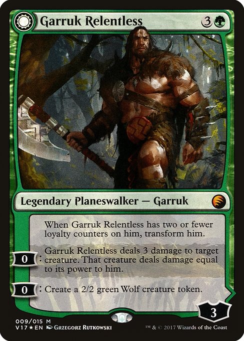 Garruk Relentless // Garruk, the Veil-Cursed card image