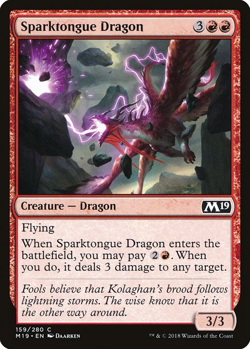 Sparktongue Dragon (Core Set 2019 #159)