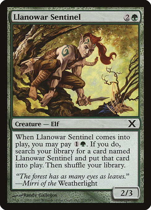 Llanowar Sentinel (Tenth Edition #275)