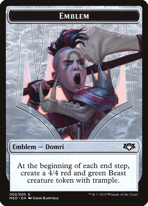 Domri, Chaos Bringer Emblem card image