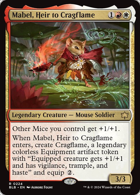 Mabel, Heir to Cragflame (Bloomburrow #224)