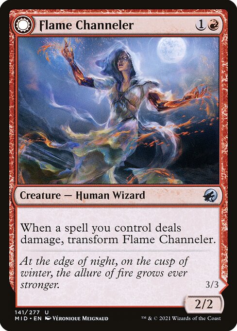 Flame Channeler // Embodiment of Flame (Innistrad: Midnight Hunt #141)