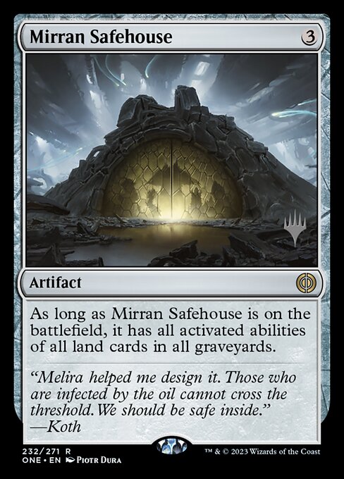 Mirran Safehouse (Phyrexia: All Will Be One Promos #232p)
