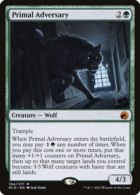 Primal Adversary (Innistrad: Midnight Hunt #194)