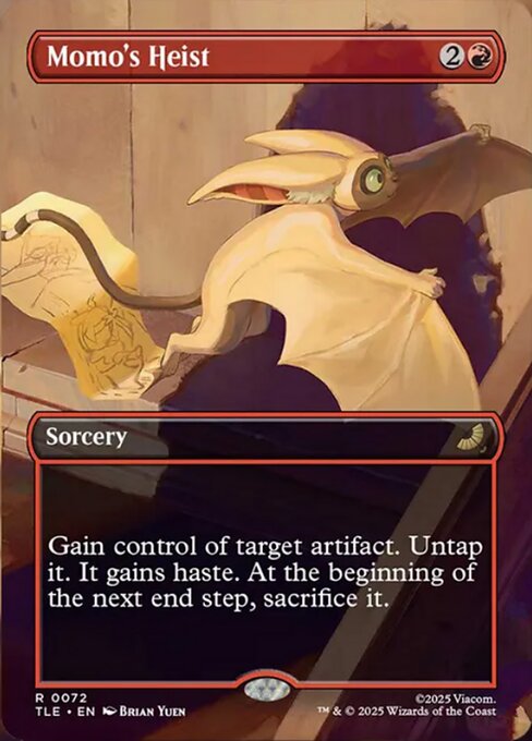 Momo's Heist magic the gathering card art
