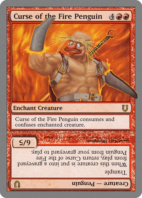 Curse of the Fire Penguin // Curse of the Fire Penguin Creature (Unhinged #73)